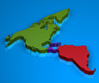 America Map in 3D America Map in 3D