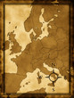 Illustration of a old europe map Illustration of a old europe map