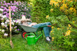 Pause von der Gartenarbeit