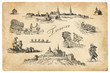 Old town illustration