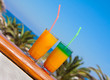 Drinks on a beach
