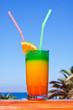 Tropical cocktail on a beach