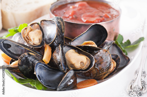 Foto: Muscheln mit Tomatensauce Muscheln mit Tomatensauce