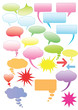 Set of colorful speech bubbles