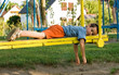Boy on the seesaw
