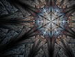 Cold blue fractal abstraction, spider web or snowflake Cold blue fractal abstraction, spider web or snowflake