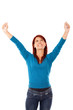 Happy woman isolated