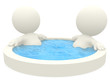 3D couple in a jacuzzi
