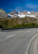 asphalt road in alps