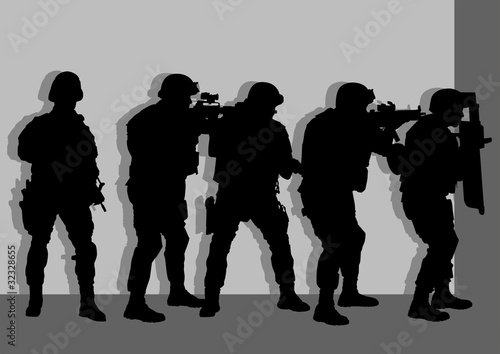 Vector: Vector illustration of anti terror armed forces Vector illustration of anti terror armed forces