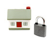miniature house with lock