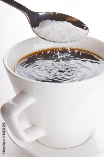 Photo: coffee with sugar coffee with sugar