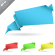 Abstract origami speech bubble