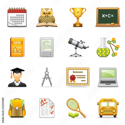 Vector: Education icons. Education icons.