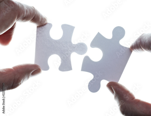 Photo: puzzle game solution teamwork puzzle game solution teamwork