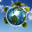 Earth with the different elements Earth with the different elements