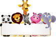 Animal cartoon and blank space Animal cartoon and blank space