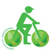 Pushbike with green earth wheels C02 message Pushbike with green earth wheels C02 message