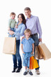 Family with shopping