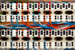 telephone switchboard panel with wires