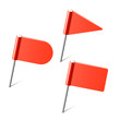 Red flag pins