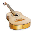 Acoustic guitar  isolated on a white