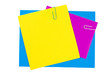 Colour paper with a paper clip