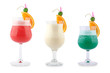 Three decorative coctails