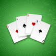 Poker ases. Vector background. Eps10