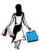 Vektor: shopping girl shopping girl