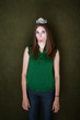 Woman With Tiara Sticks Out Her Tongue