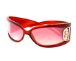 Vector pink sunglasses isolated on white. Vector pink sunglasses isolated on white.