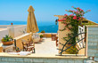 Magic terrace in Santorini Magic terrace in Santorini