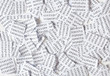 Printout of DNA sequence tore to pieces