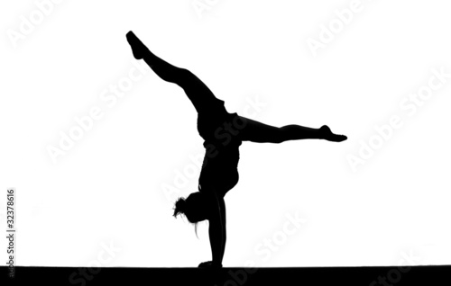 Gymnast Handstand Silhouette