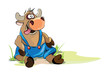 Kind bull on a green grass - Earnings