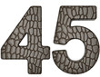 Alligator skin font 4 5 digits