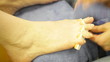 Pedicure detail.