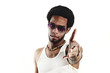 Young african american man wearing sunglasses
