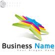 logo business, étoile 3d