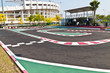Race cars racing