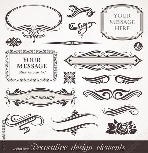 Vector: Vector decorative design elements & page decor Vector decorative design elements & page decor
