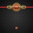 Vector decorative ornamental background with golden elements