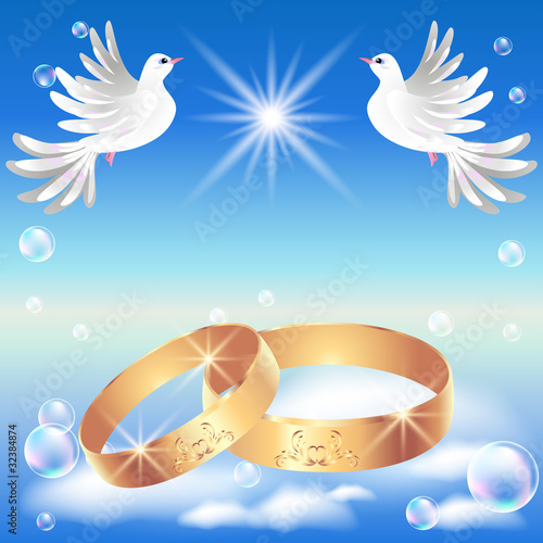 Dove Wedding Photography on Photo Card With Wedding Ring And Dove Maryna Borysevych 32384874