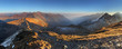 Mountain panorama from peak Volovec in West Tatras