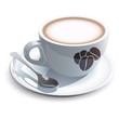 Coffee mug with spoon