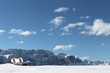 Aussicht auf die Sellagruppe der Dolomiten