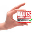 Alles aus einer Hand! 100% Service! Button, Icon Alles aus einer Hand! 100% Service! Button, Icon