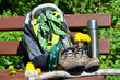 Wanderschuhe Sommer Pause Wandern