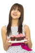 ����: Girl with cupcakes � pink candy #32390850